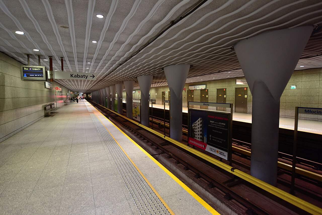 Mlociny metro station in Warsaw