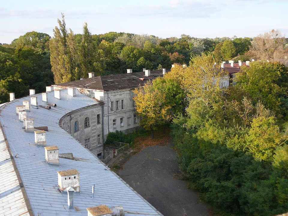 The barracks building of Modlin Fortress seen from the Red Tower