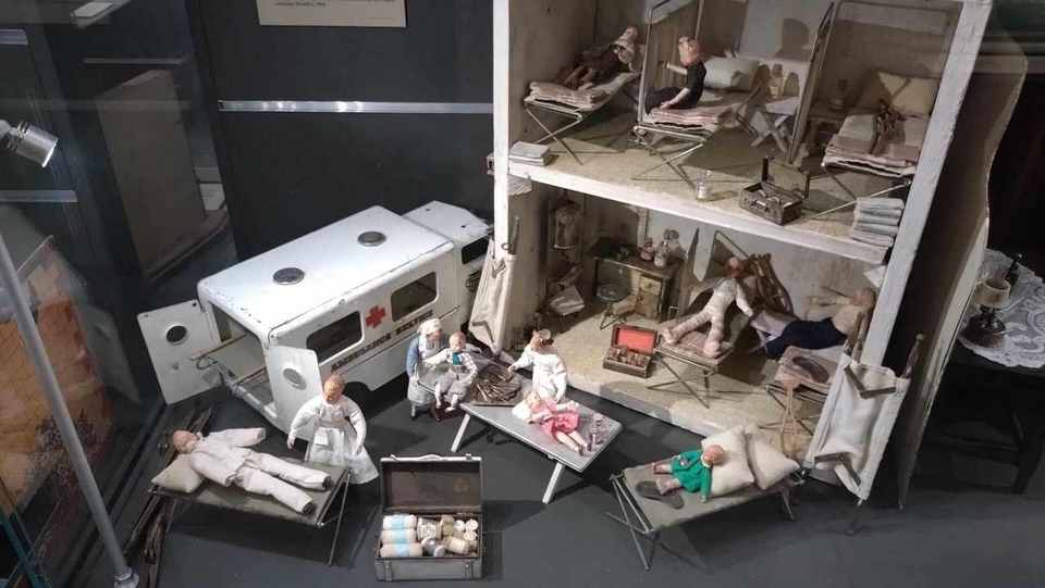 A hospital dollhouse from the collection of the Museum of Dollhouses, Games and Toys in Warsaw