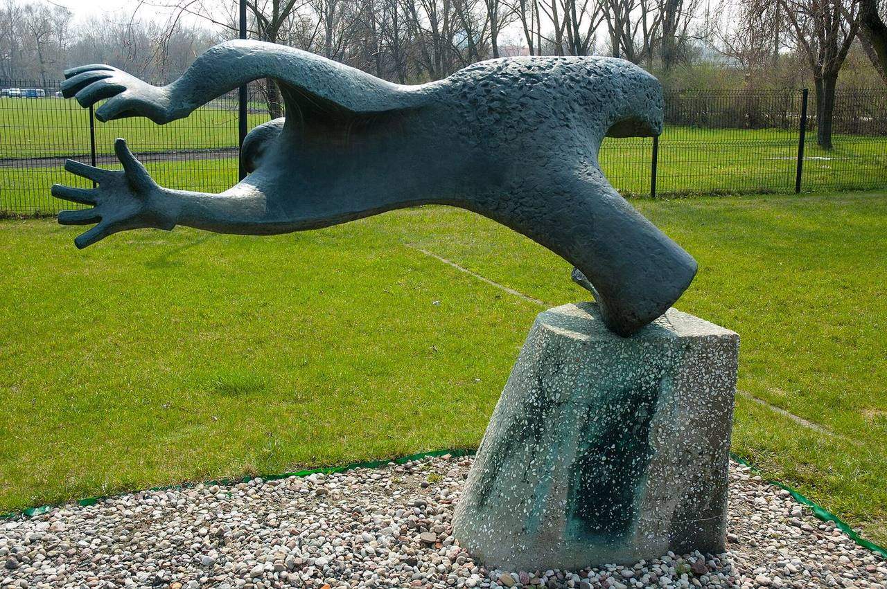 Exhibition outside the Olympic Center in Warsaw, home of the Museum of Sport and Tourism