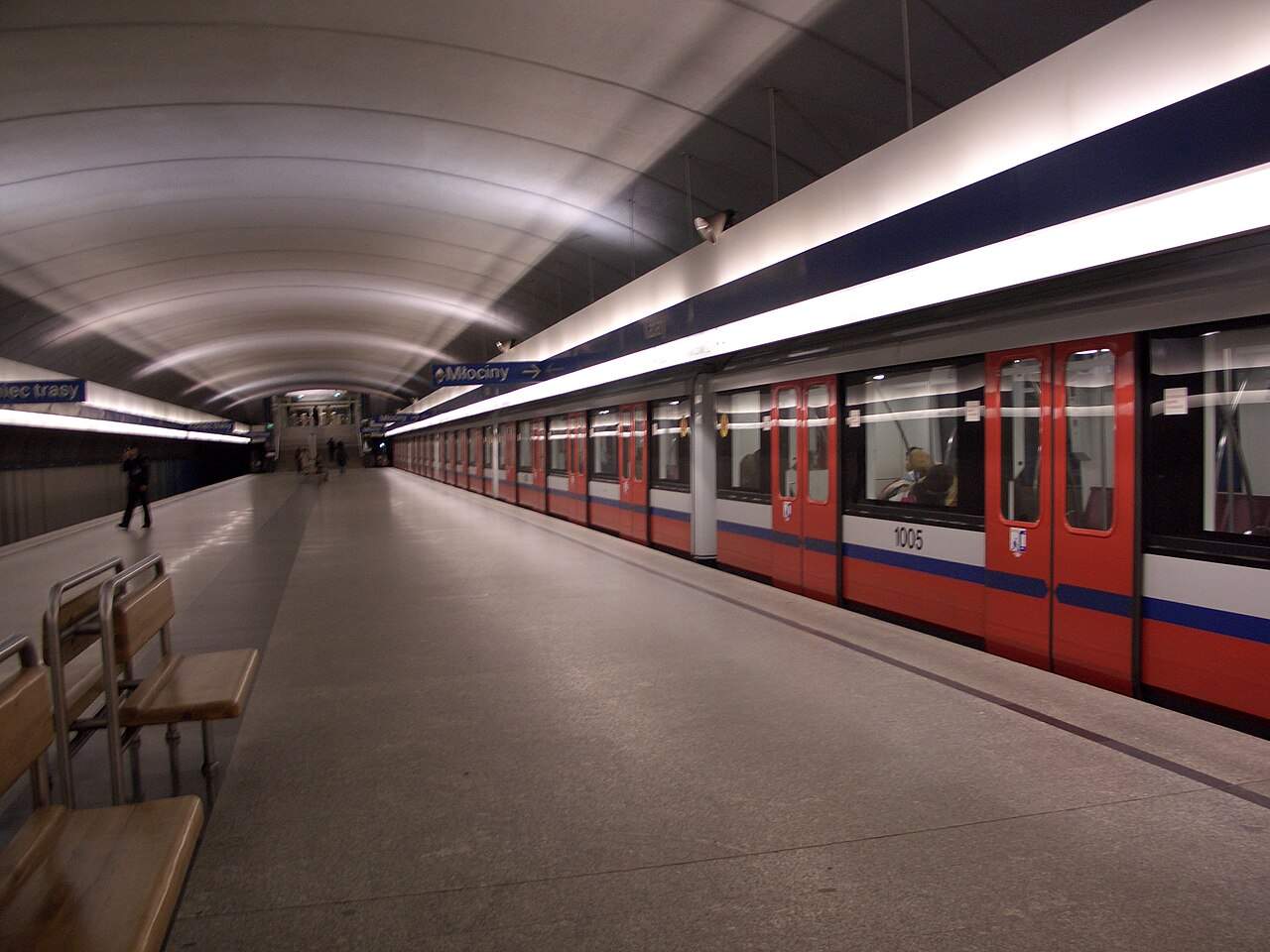 Kabaty metro station at the southern end of line M1 in Warsaw