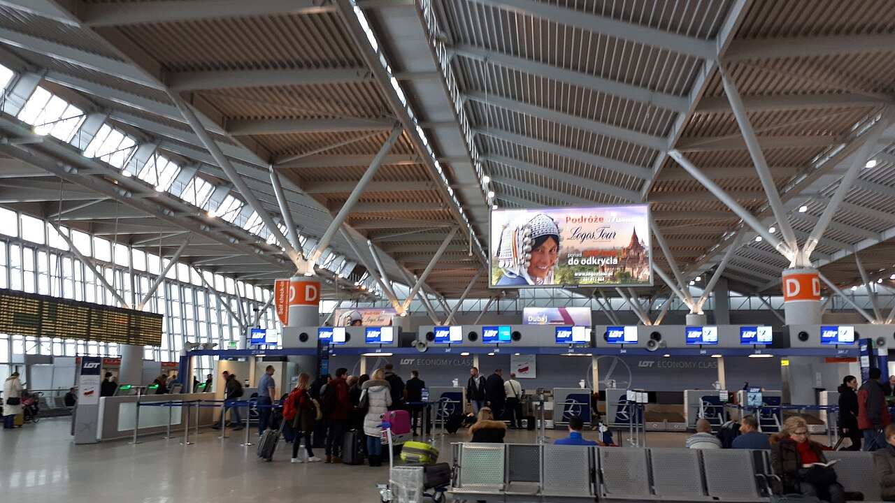 Interior of Warsaw Chopin Airport