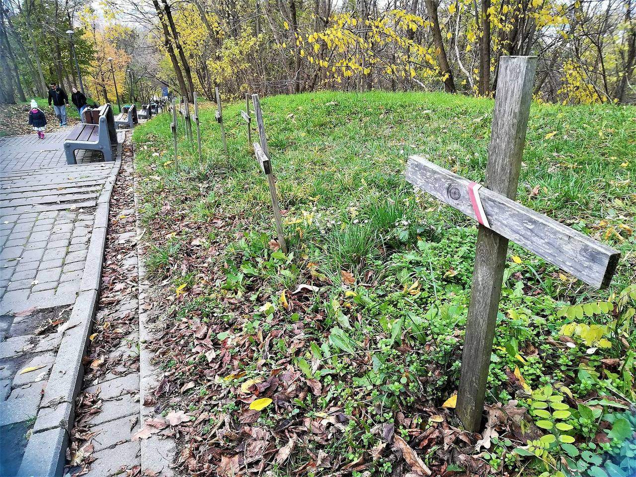 The Warsaw Uprising Mound in the Burza Action Park, Mokotow